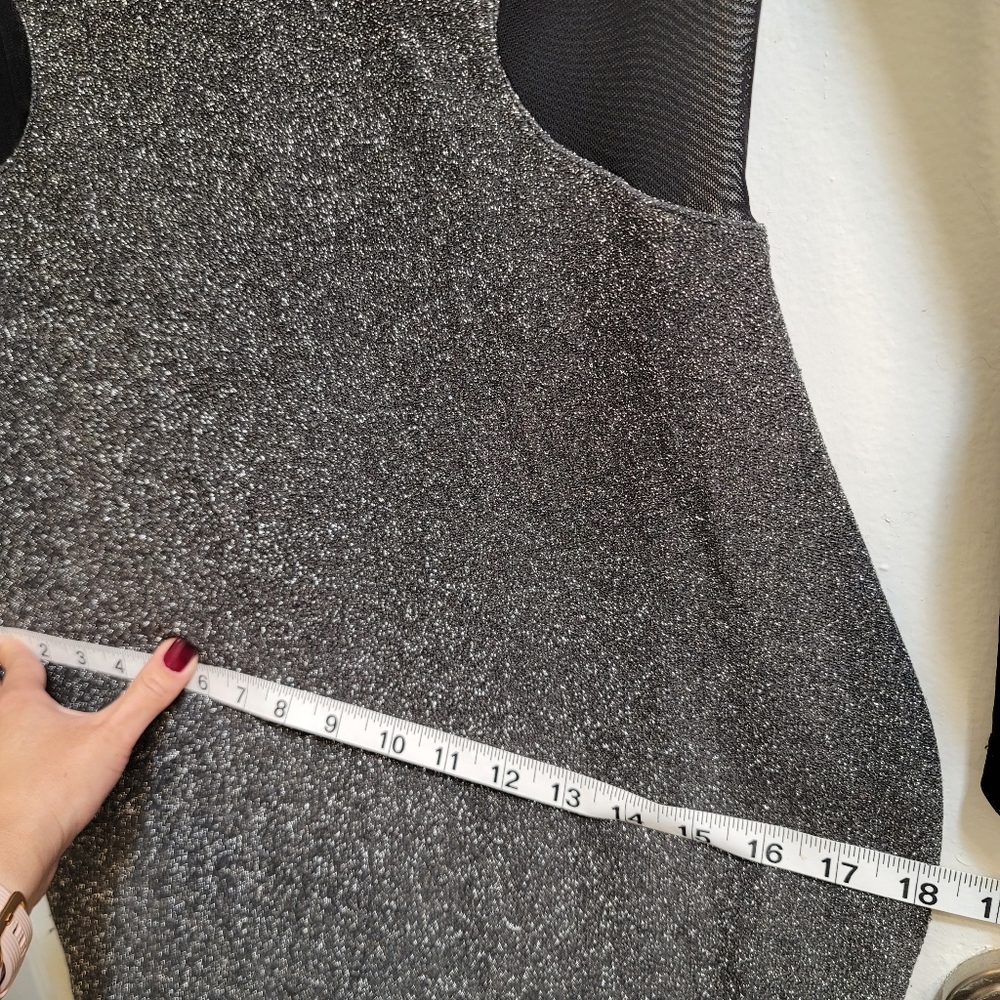 Express Silver Metallic Long Sleeve Dress in 6 - Picture 15 of 16